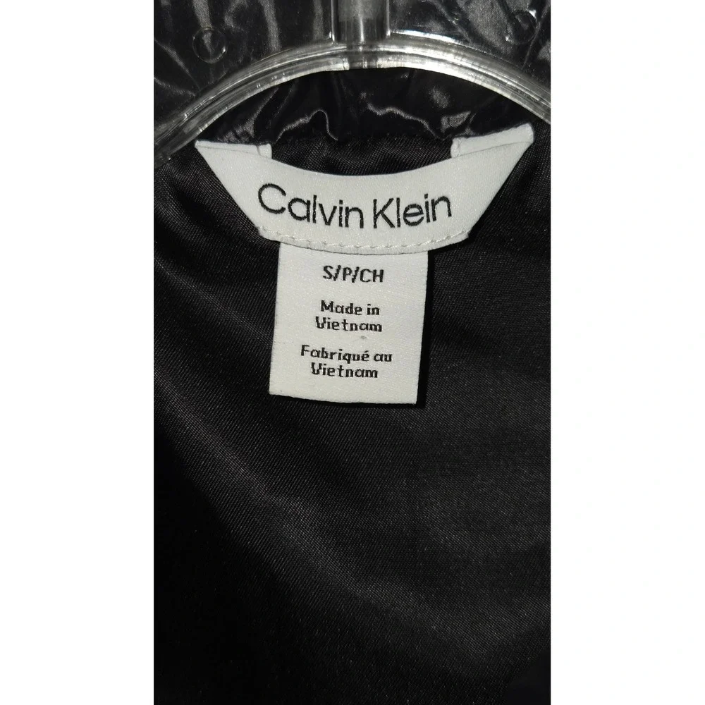 Calvin‎ Klein Womens Black Chevron Quilted Puffer Vest SP44612600 Small NWT
